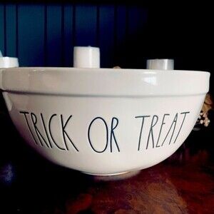 Rae Dunn LL Trick or Treat Ceramic Mixing Bowl